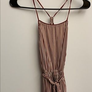 Urban Outfitters Red and White Jumpsuit XS